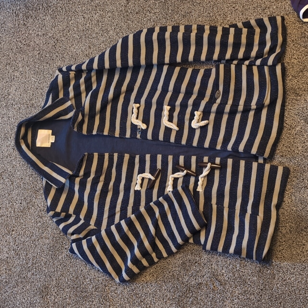 QuikSilver Striped Peacoat